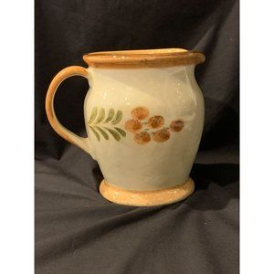 Williams Sonoma Water Jug Hand Painted in Italy Olives Decorate the Outside Jar